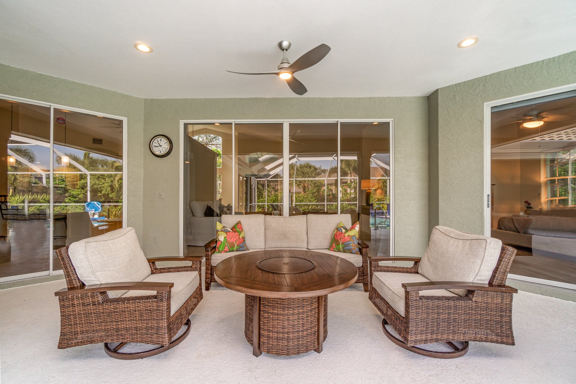 Covered Patio — Evening